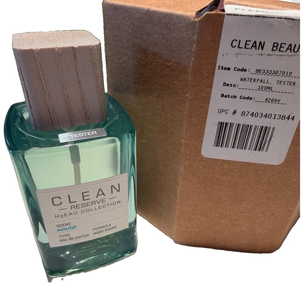 CLEAN Reserve H2EAU Waterfall 3.4oz 100mL EDP Tester w Box New Sealed Free Ship